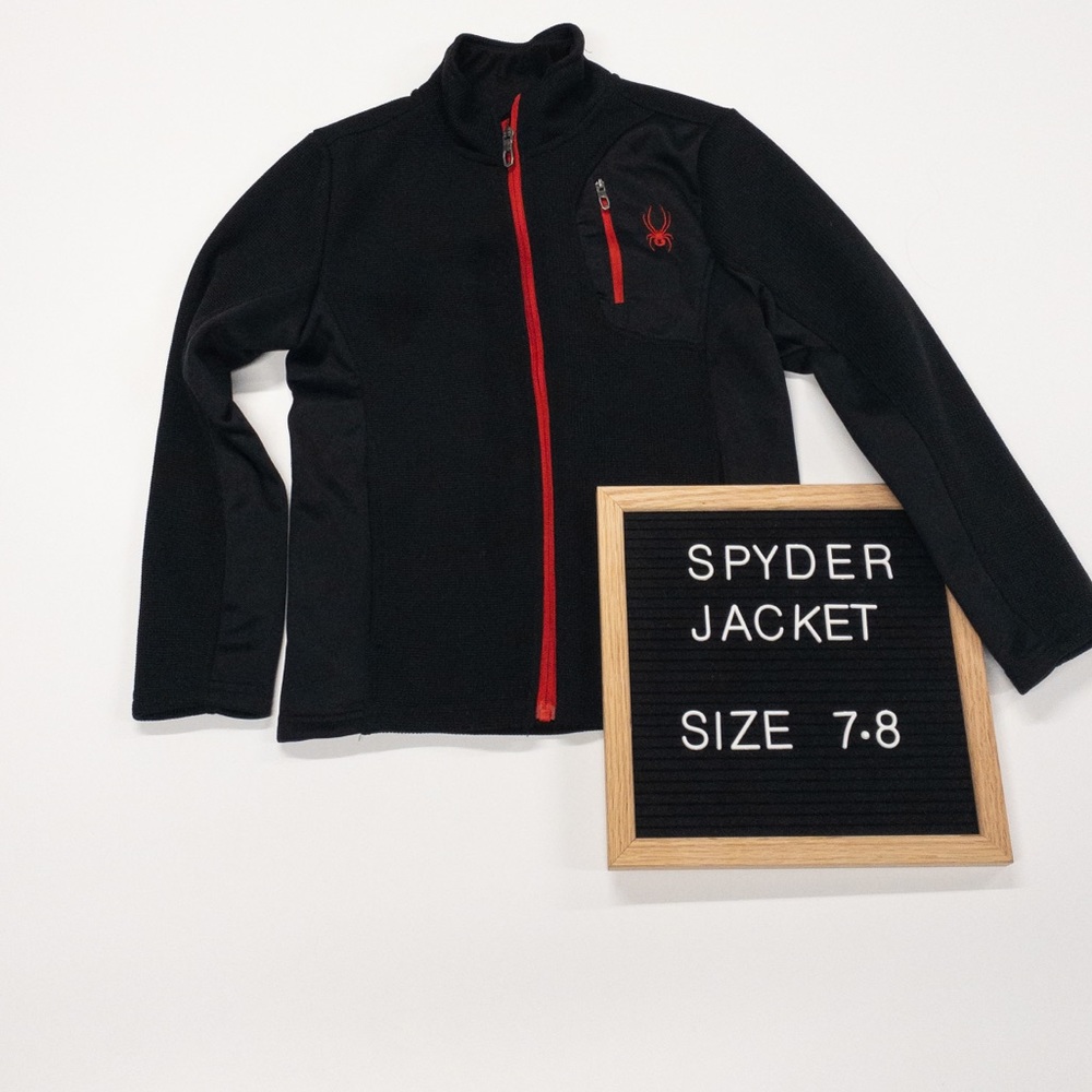Boys Black Spyder Jacket